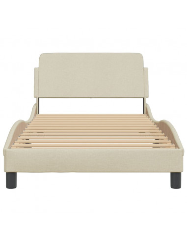 Giroletto con Testiera Crema 100x200 cm in Tessuto