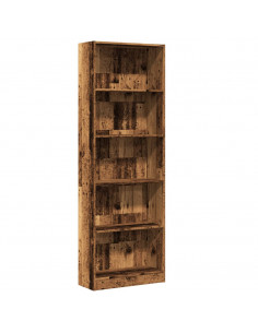 Libreria Legno Antico 60x24x176 cm in Legno Multistrato 2