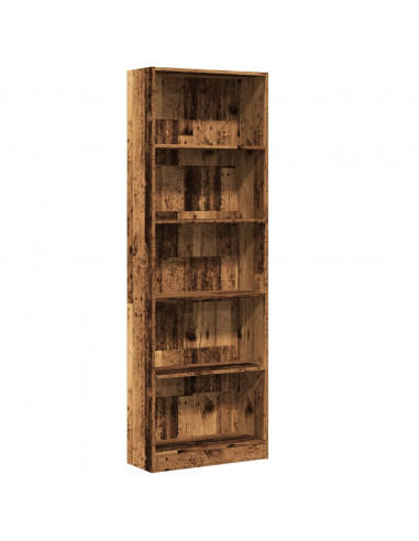 Libreria Legno Antico 60x24x176 cm in Legno Multistrato