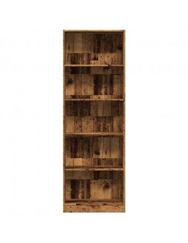 Libreria Legno Antico 60x24x176 cm in Legno Multistrato