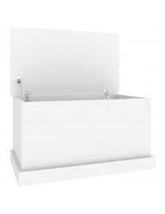 Contenitore Portaoggetti Bianco 70x40x38 cm Legno Multistrato 2