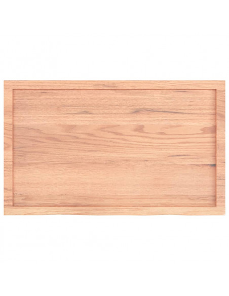 Piano Bagno Marrone 100x60x(2-4) cm Legno Massello Trattato