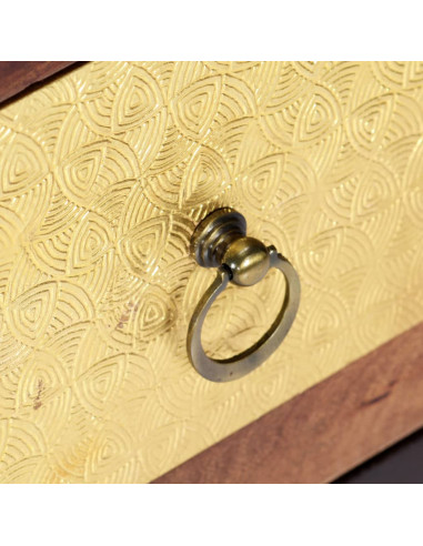 Credenza 40x30x110 cm in Legno Massello di Acacia