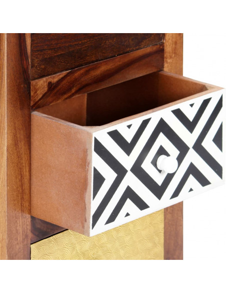 Credenza 40x30x110 cm in Legno Massello di Acacia