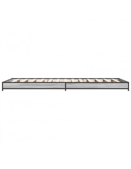 Giroletto Grigio Sonoma 75x190cm in Legno Multistrato e Metallo