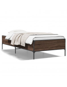 Giroletto Rovere Marrone 100x200 cm Legno Multistrato e Metallo 2