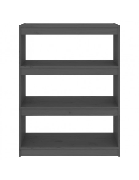 Libreria/Divisorio Grigio 80x30x103,5 cm in Massello di Pino