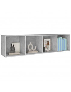Libreria/Mobile TV Grigio Cemento 36x30x143 cm in Multistrato 2