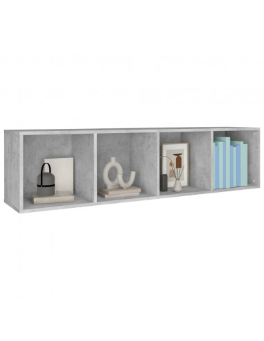 Libreria/Mobile TV Grigio Cemento 36x30x143 cm in Multistrato
