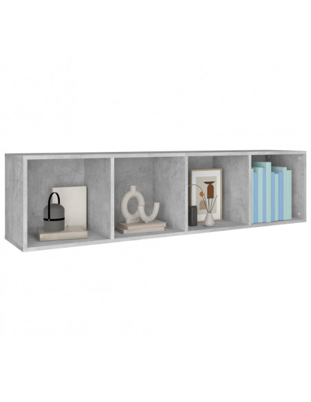 Libreria/Mobile TV Grigio Cemento 36x30x143 cm in Multistrato