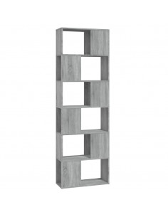 Libreria/Divisorio Grigio Sonoma 60x24x186 cm 2