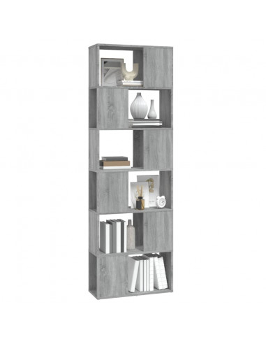 Libreria/Divisorio Grigio Sonoma 60x24x186 cm