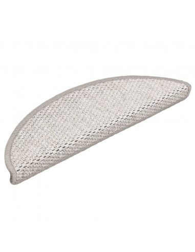 Tappeti Adesivi Scale Aspetto Sisal 15 pz 56x17x3 cm Beige