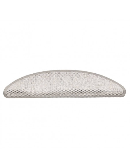 Tappeti Adesivi Scale Aspetto Sisal 15 pz 56x17x3 cm Beige
