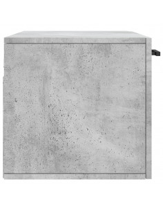 Mobile a Parete Grigio Cemento 80x36,5x35 cm Legno Multistrato 2