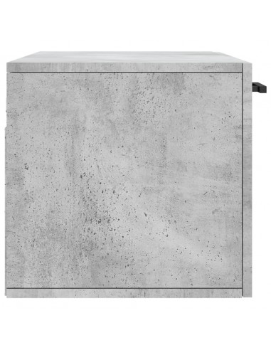 Mobile a Parete Grigio Cemento 80x36,5x35 cm Legno Multistrato