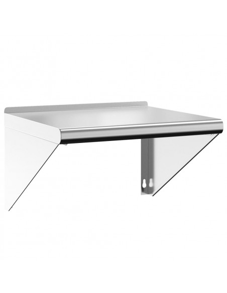 Mensola a Muro 50x45x31 cm Argento in Acciaio Inossidabile