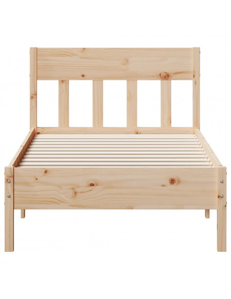 Giroletto con Testiera 90x190 cm in Legno Massello di Pino