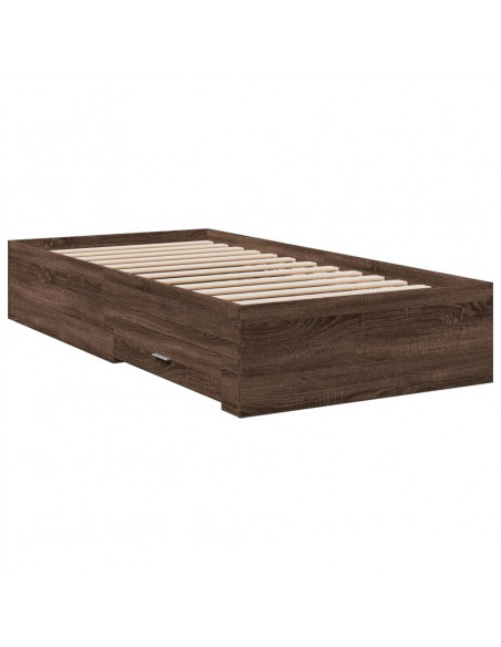 Giroletto Cassetti Rovere Marrone 75x190 cm Legno Multistrato