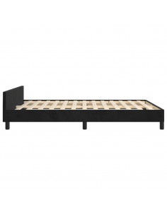 Giroletto con Testiera Nero 140x190 cm in Velluto 2