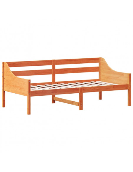 Dormeuse Marrone Cera 75x190 cm in Legno Massello di Pino