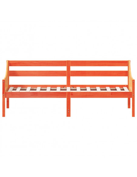 Dormeuse Marrone Cera 75x190 cm in Legno Massello di Pino