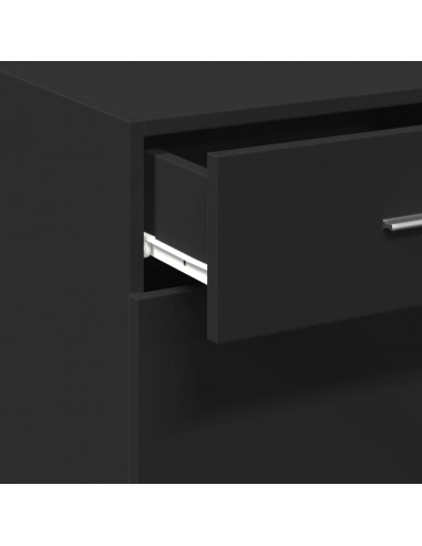 Credenza Nera 50x42,5x93 cm in Legno Multistrato