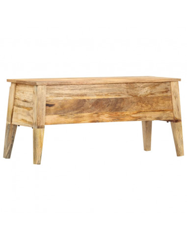 Cassa Portaoggetti 99x35x48 cm in Legno Massello di Mango