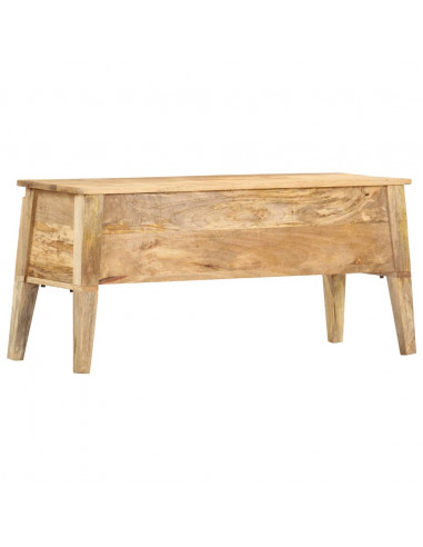 Cassa Portaoggetti 99x35x48 cm in Legno Massello di Mango