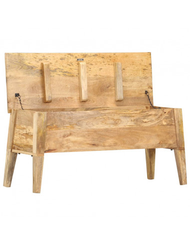 Cassa Portaoggetti 99x35x48 cm in Legno Massello di Mango