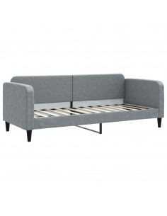 Letto da Giorno Grigio Chiaro 80x200 cm in Tessuto 2