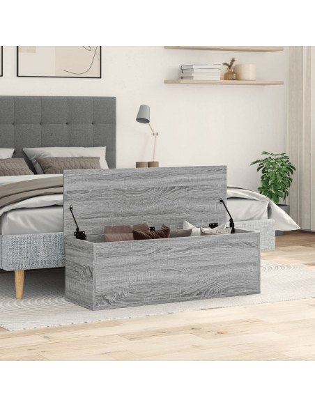 Contenitore Portaoggetti Grigio Sonoma 102x35x35 cm Truciolato