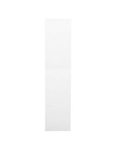 Armadio per Ufficio Bianco 90x40x180 cm in Acciaio