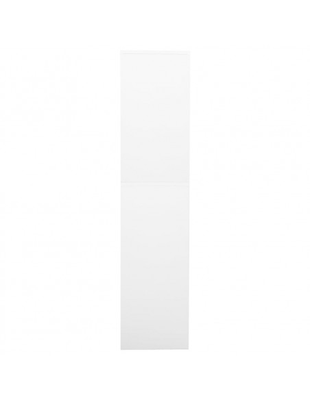 Armadio per Ufficio Bianco 90x40x180 cm in Acciaio