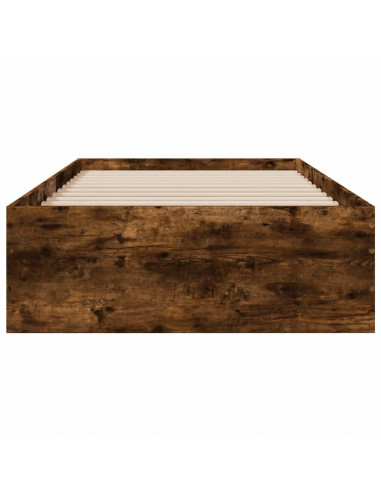 Giroletto con Cassetti Rovere Fumo 100x200 cm Legno Multistrato