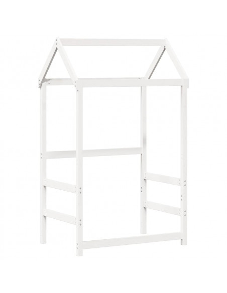 Set Dormeuse e Panca con Tetto Bianco 90x190cm Massello Pino