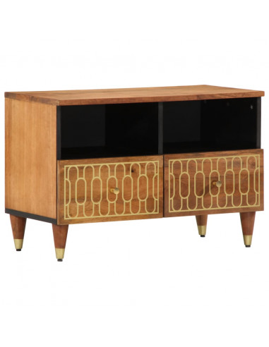 Mobile Porta TV 70x33x46 cm in Legno Massello di Mango