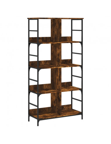 Libreria Rovere Fumo 78,5x33x153 cm in Legno Multistrato