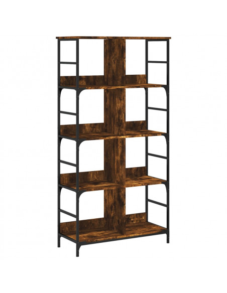 Libreria Rovere Fumo 78,5x33x153 cm in Legno Multistrato