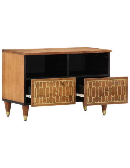 Mobile Porta TV 70x33x46 cm in Legno Massello di Mango