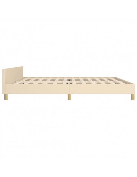 Giroletto con Testiera Crema 200x200 cm in Tessuto