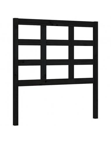 Giroletto con Testiera Nero Small Single in Legno Massello