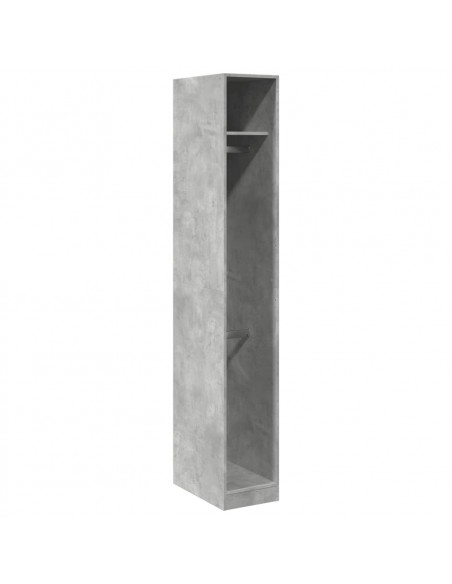 Armadio Grigio Cemento 30x50x200 cm in Legno Multistrato