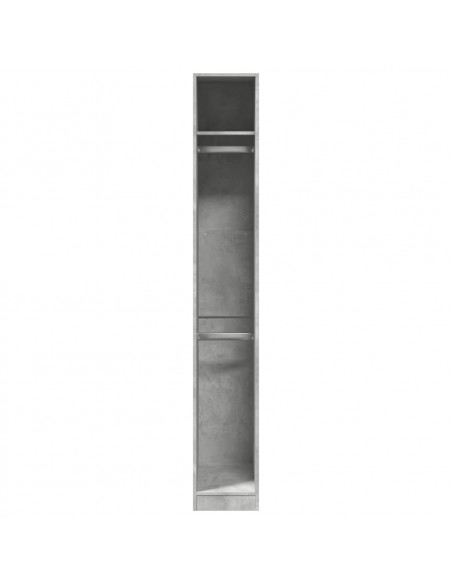 Armadio Grigio Cemento 30x50x200 cm in Legno Multistrato