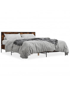 Giroletto Rovere Fumo 160x200 cm in Legno Multistrato Metallo 2