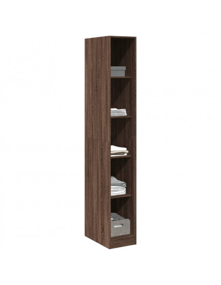 Armadio Rovere Marrone 30x50x200 cm in Legno Multistrato