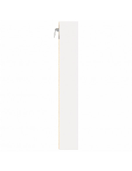 Armadietto con Vetrina Bianco 60x8,5x58 cm Legno Multistrato