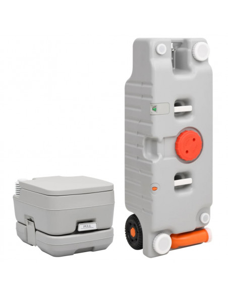 Set Toilette da Campeggio Portatile e Tanica d'Acqua