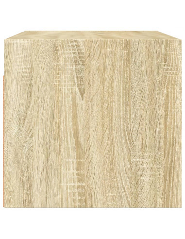 Mobili a Muro con Ante in Vetro 2pz Rovere Sonoma 68,5x37x35 cm