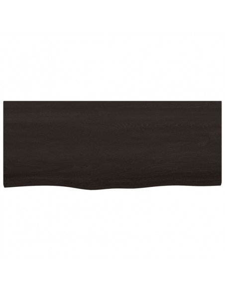 Piano Bagno Marrone Scuro 100x40x2cm Legno Massello Trattato